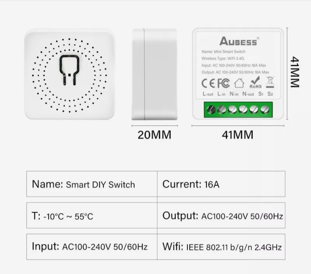 Inteligentny dom/Przełącznik Wifi Tuya Smart