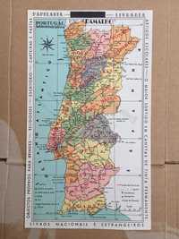 Mapa de Portugal anos 60
