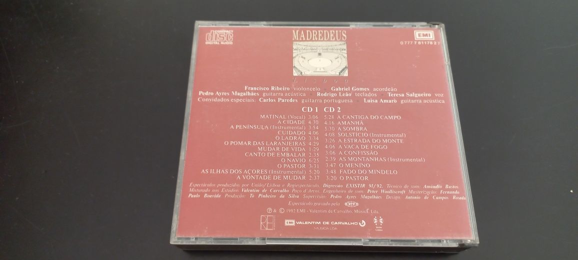 Duplo CD Madredeus "Lisboa"