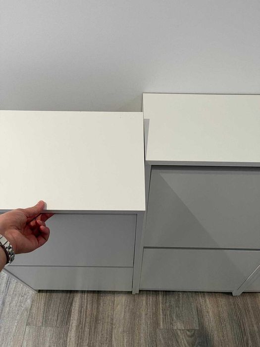 Conjunto de moveis branco lacado