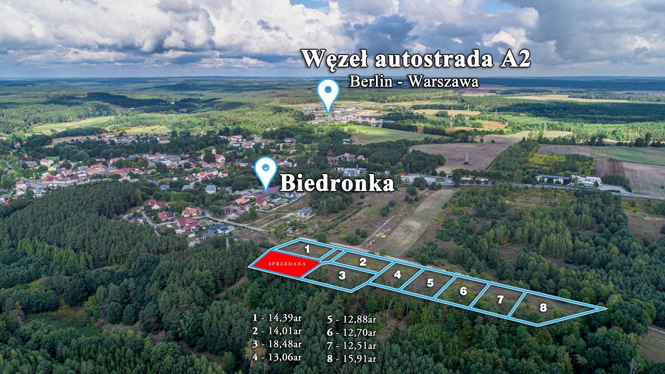 Działki budowlane 30 km od granicy Niemieckiej