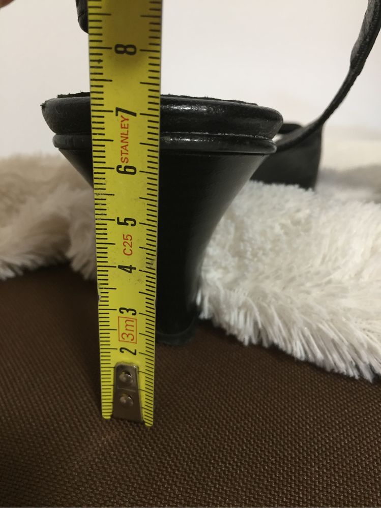 Buty sandały czarne damskie rozmiar 38