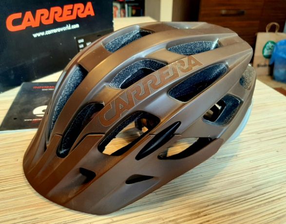 NOWY kask rowerowy CARRERA EDGE 54/57 IN-MOULD brown System regulacji