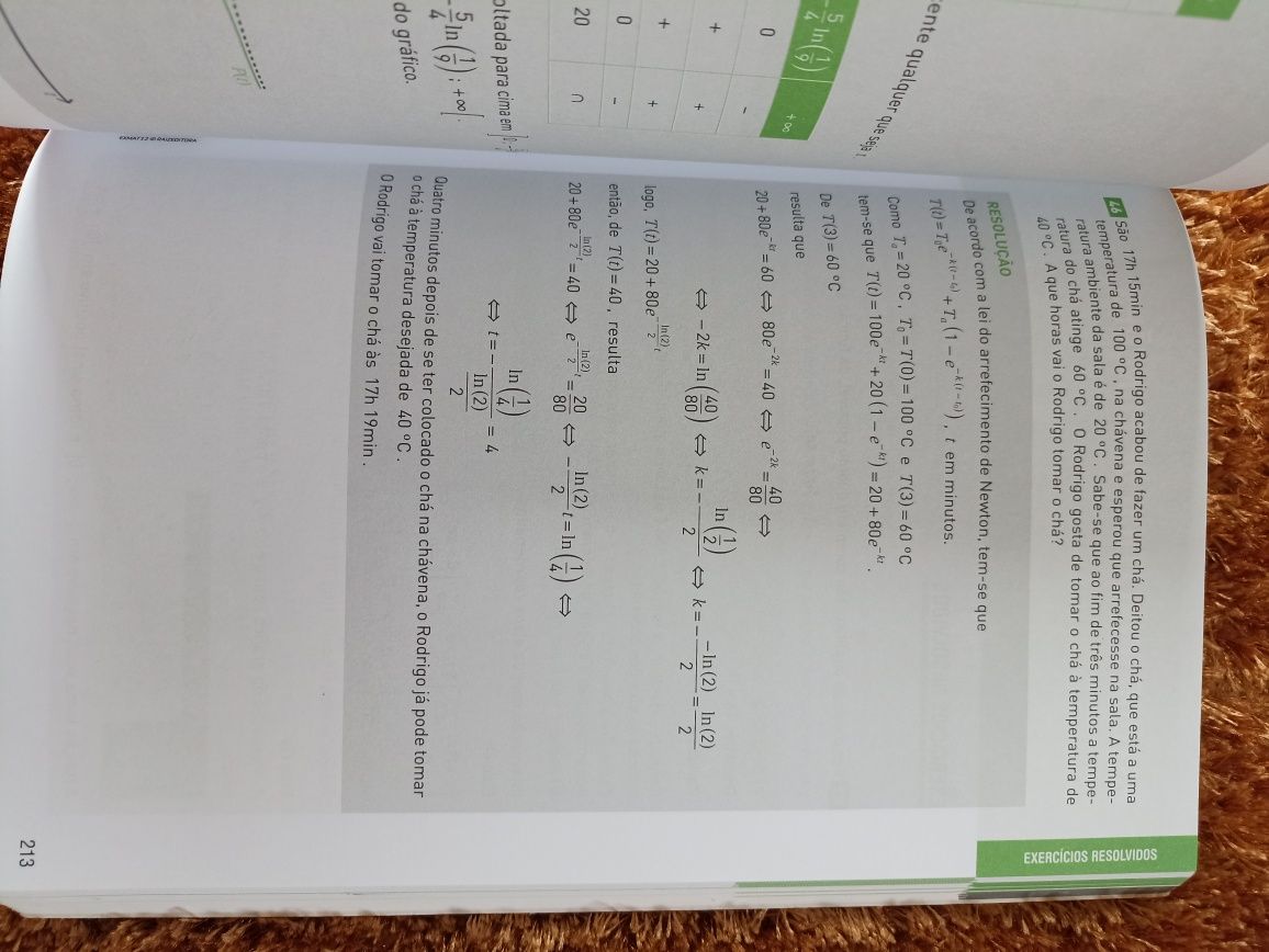 Livro de exercícios de matemática A 12 ano