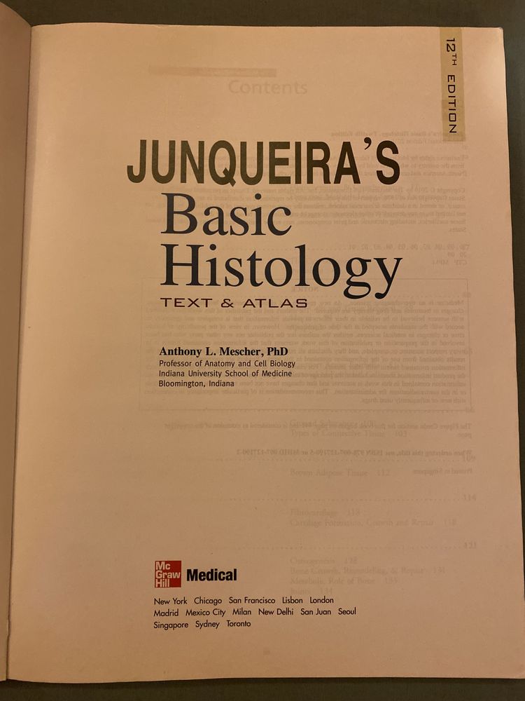 Junqueria’s Basic Histology Histologia Anthony L. Mescher