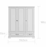 szafa 3-drzwiowa, Ines elegant white