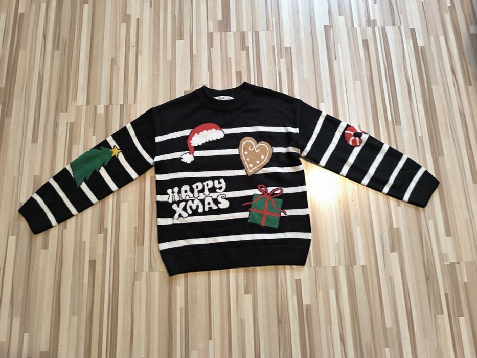 Sweter świąteczny H&M 134 140