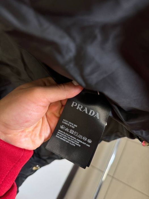 Куртка на зиму PRADA Женский короткий черный Пуховик эко пух премиум