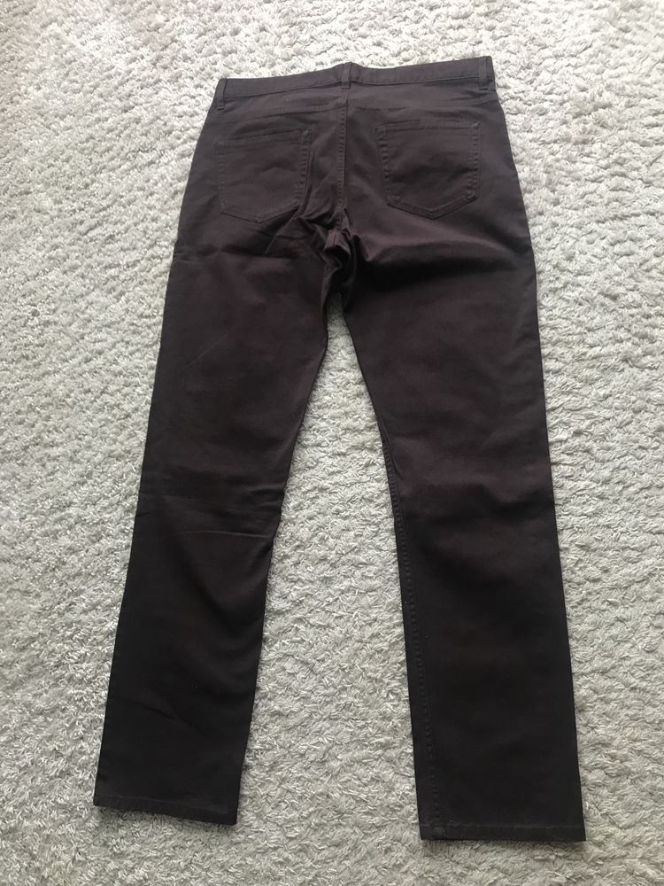 H&M chinos, rozmiar 33, spodnie rurki, brązowe, jak nowe