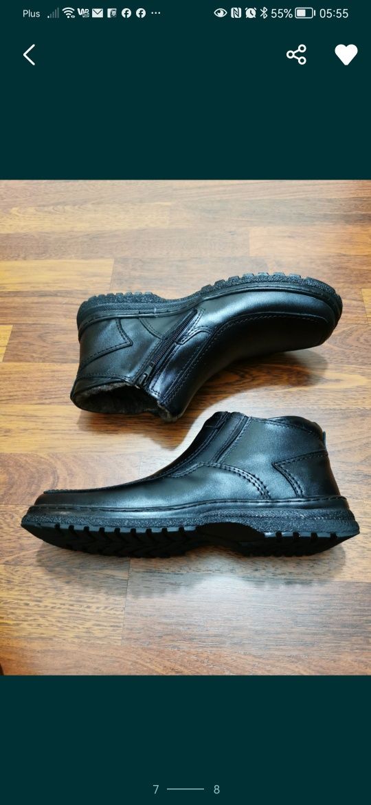 Skórzane Ocieplane Buty Męskie Na Zamek Super Lekkie Wygodne Ciepłe