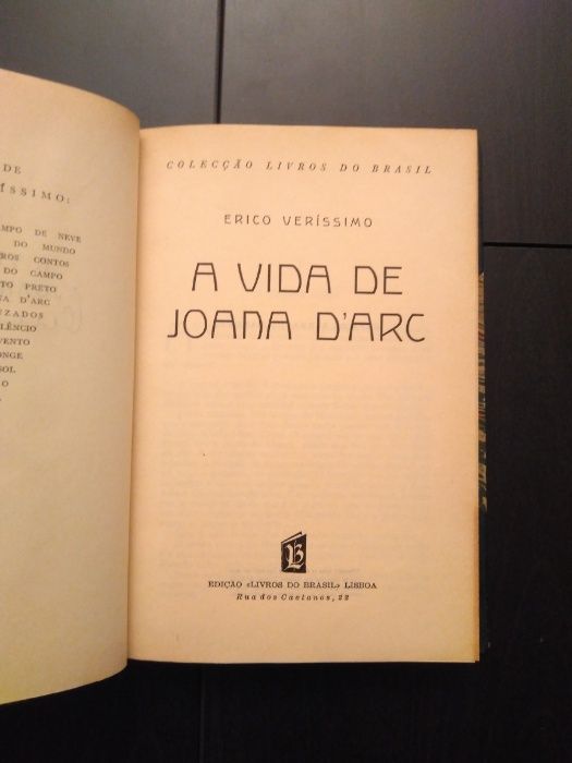 Raridade-Assinado pelo autor - Erico Veríssimo - A vida de Joana D'Arc