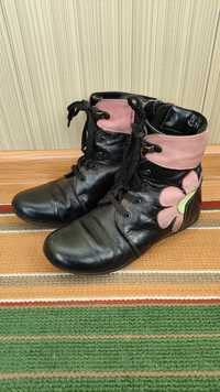 Кожаные демисезонные ботинки для девочки - р.31