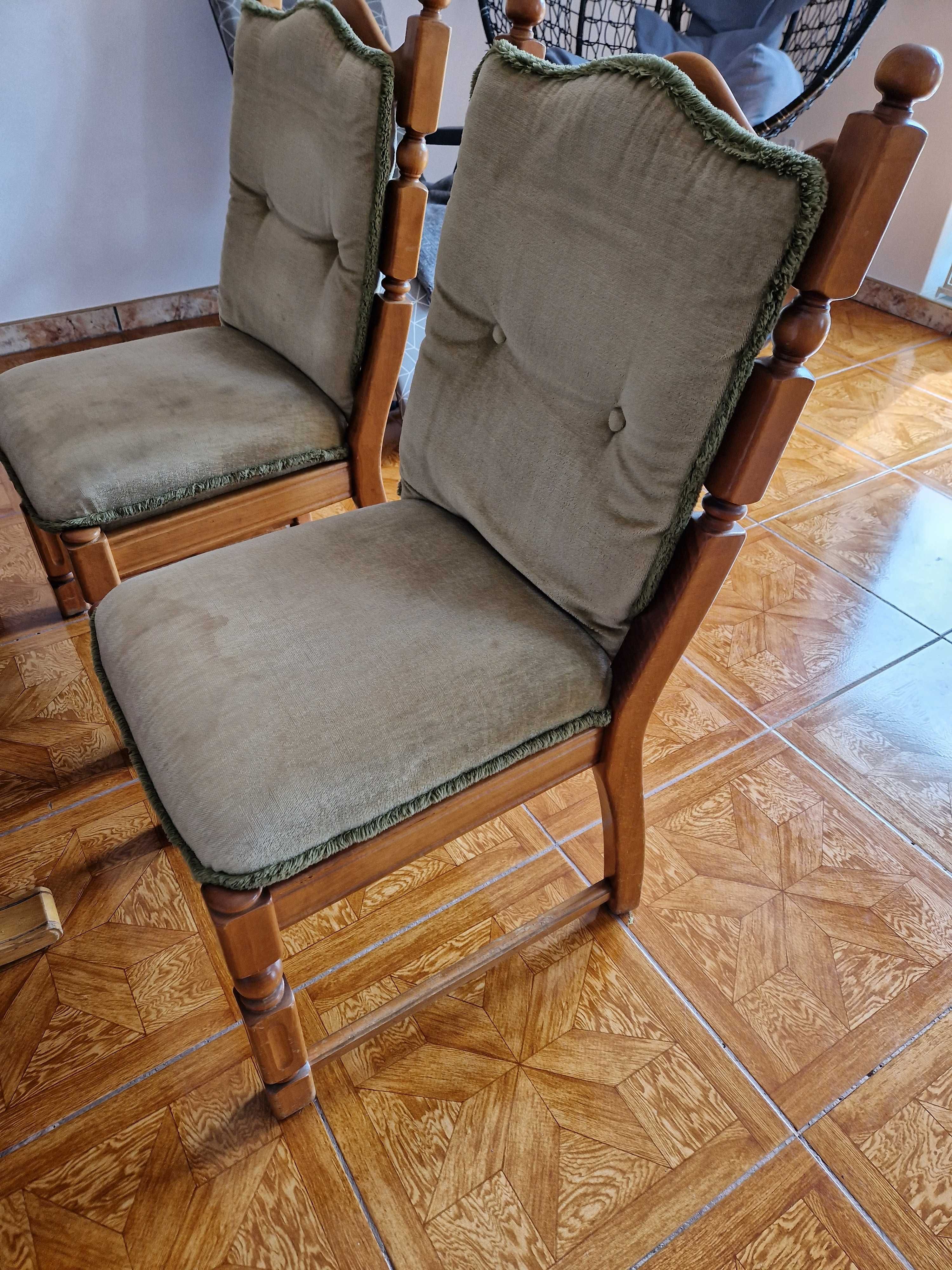 Kanapa fotel i 3 krzesla drewniane stare