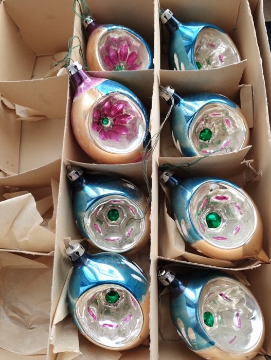 PRL bombki reflektorki cytryny DUŻE