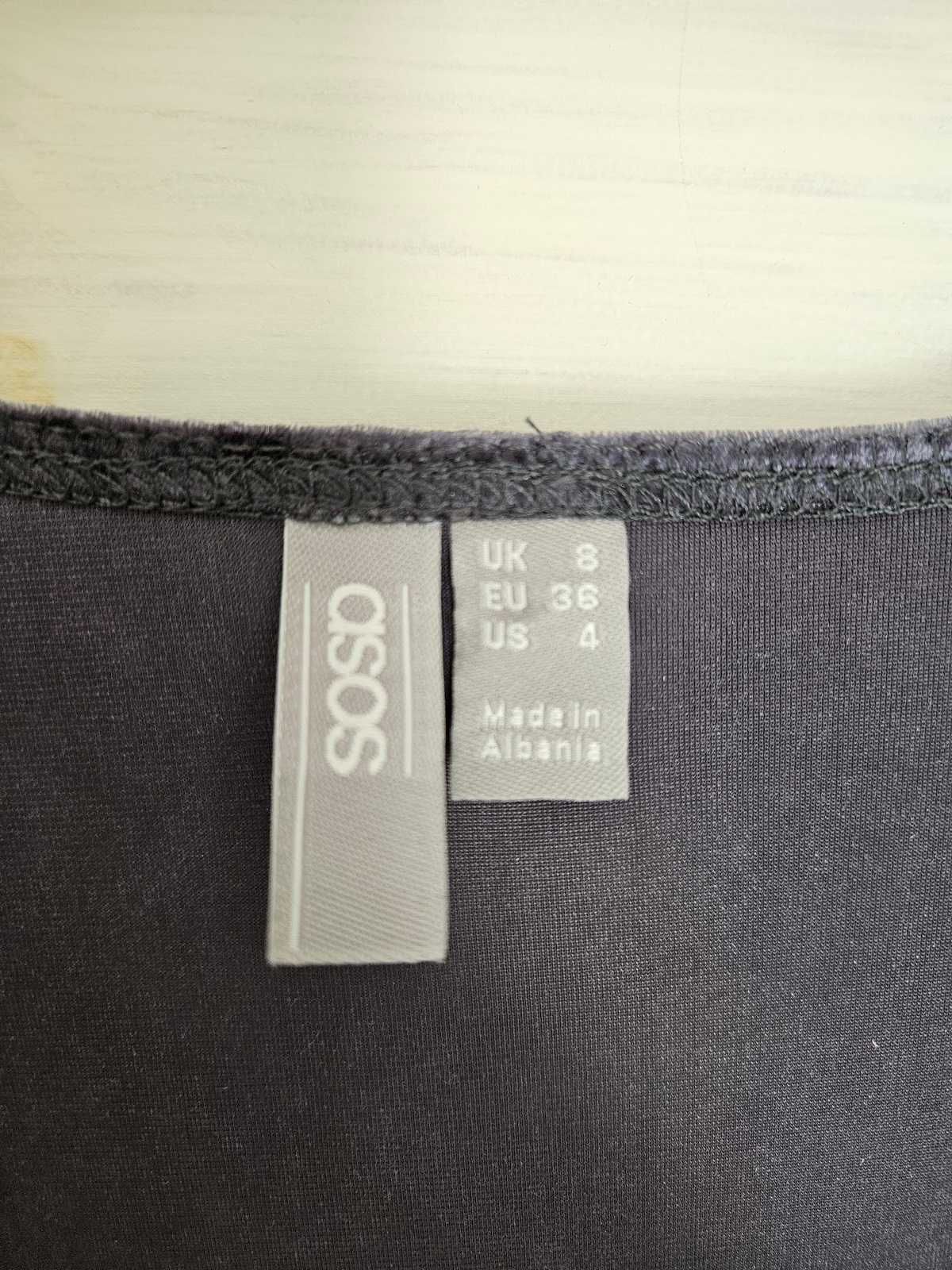 sukienka asos retro vintage guziki welur 36 S