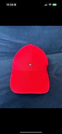 Czapeczka z daszkiem Tommy Hilfiger czerwona czapka