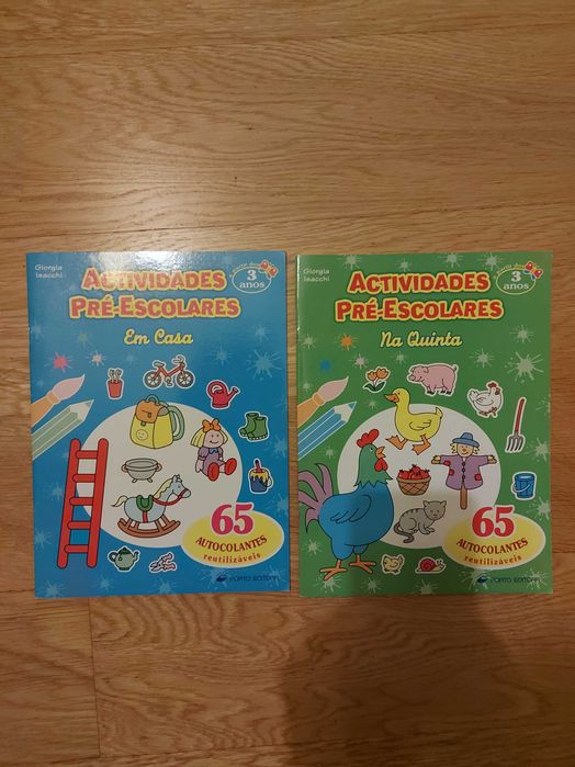 Vendo livros novos (autocolantes/seguir linhas tracejadas)-pré escolar