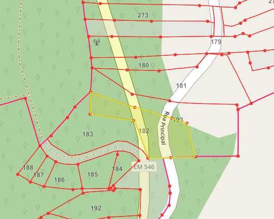 Terreno rústico 2400m2 com ruínas 160m2 em Sentieiras (Abrantes)