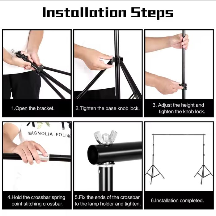 Kit tripés fundos fotográficos e projeção video
