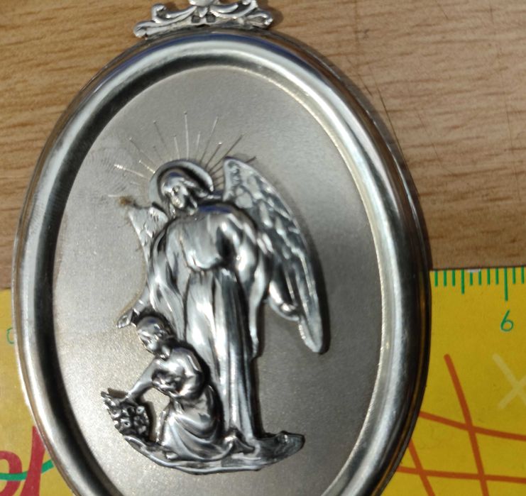Madalha pendente em prata - Anjo da guarda