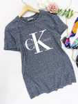 E59 Koszulka damska Calvin Klein T-shirt t shirt szara bawełna 42 XL