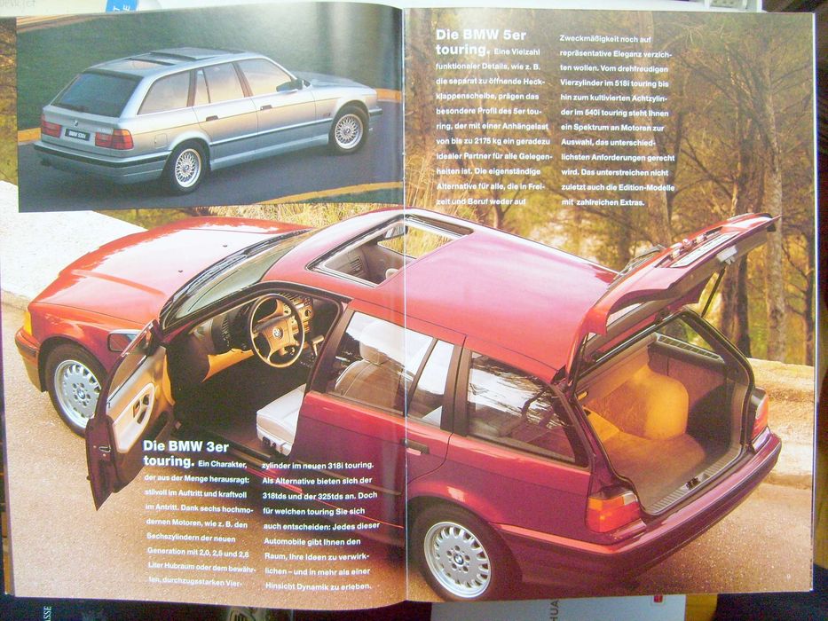 BMW 1996 (2/95) 3 E36, 5 E34, 5 E39, 7 E38, 8 E31 prospekt 24 str. BDB