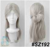 Wiedźmi Geralt Ciri Cirilla Peruka szara mysi blond cosplay wig