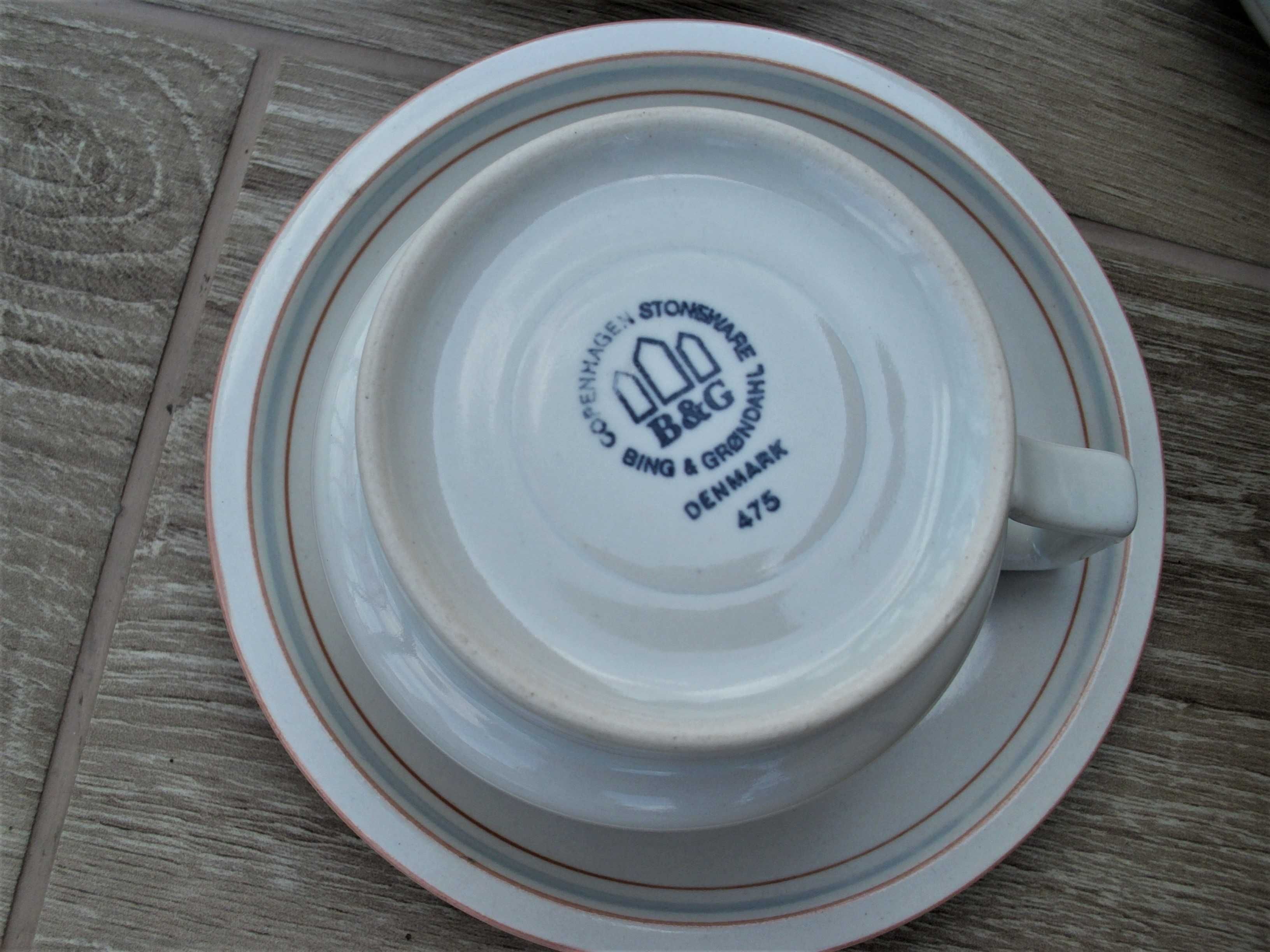 Duński serwis do herbaty B & G Bing Grondahl ceramika
