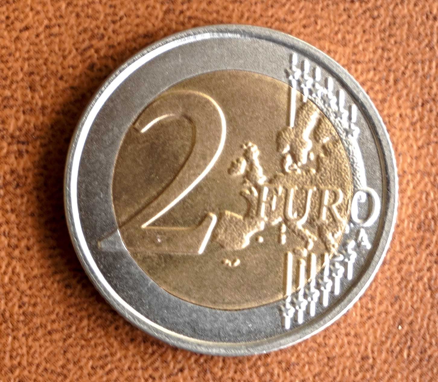 Moeda 2 Eur Mónaco 25th Aniv. Grace Kelly 2007 comemorativa