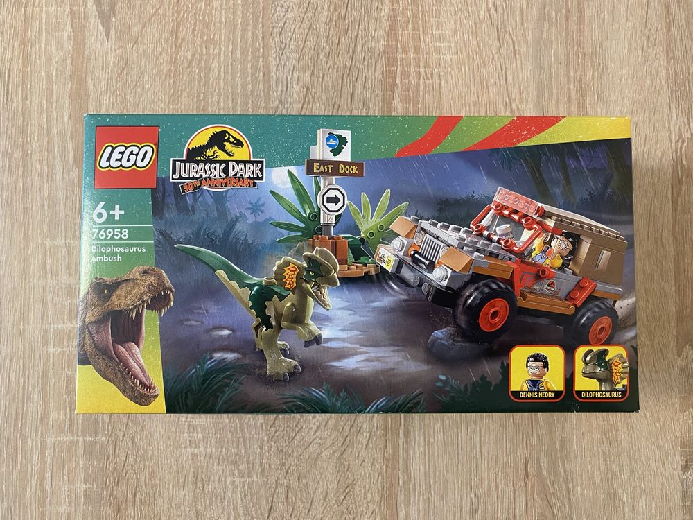 Nowe Lego Jurassic World Zasadzka na dilofozaura 76958 Okazja