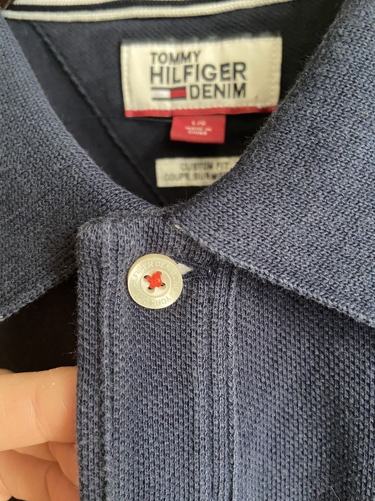 Tommy Hilfiger, r. L, NOWY oryginalny t- shirt, męska koszulka polo gr