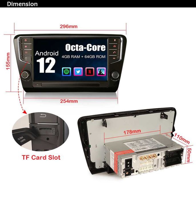 Auto-rádios Fiat Punto Bravo Linea Skoda Otavia Seat Ibiza 6J