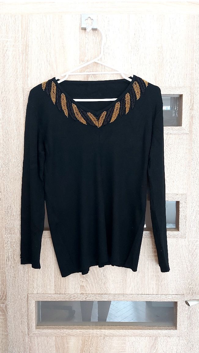 Czarny sweter sweterek no name plus size