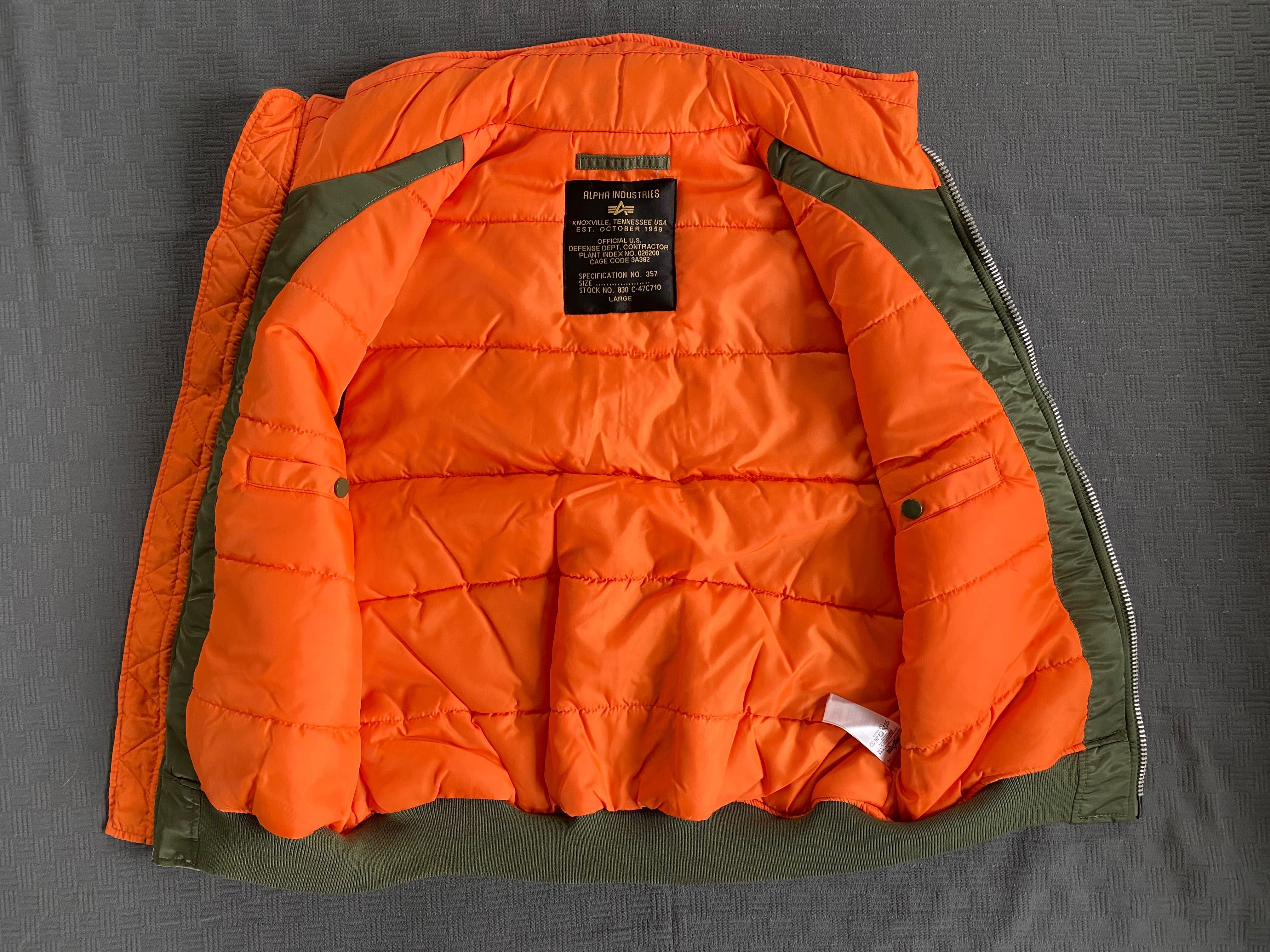 Alpha Industries MA-1 kurtka bezrękawnik kamizelka L green NOWY !!!