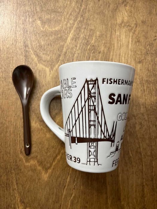 KUBEK San Francisco z łyżką NOWY prezent