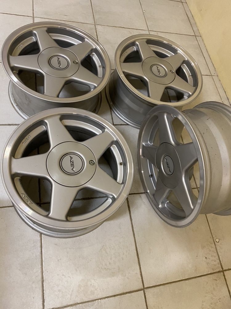 Jantes 15” 5x120 AZEV aba bmw classicos antigos com aba polida