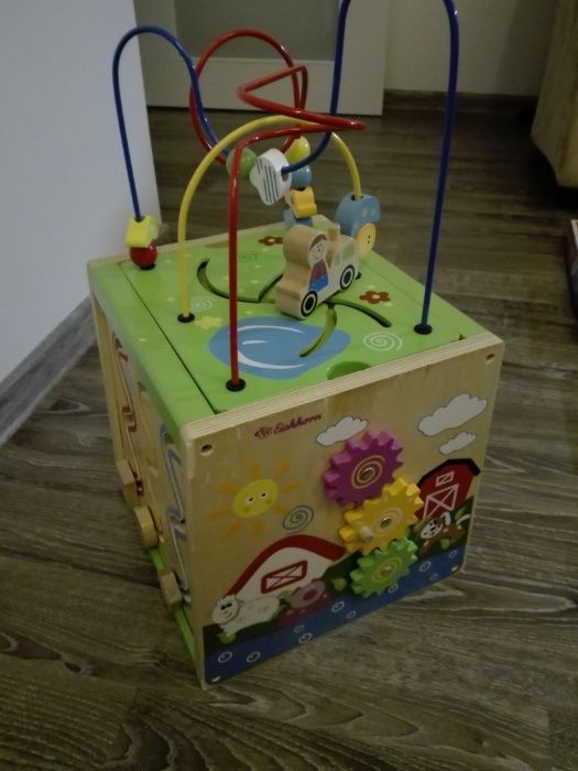 Kostka Edukacyjna Drewniana dla dzieci Eichhorn