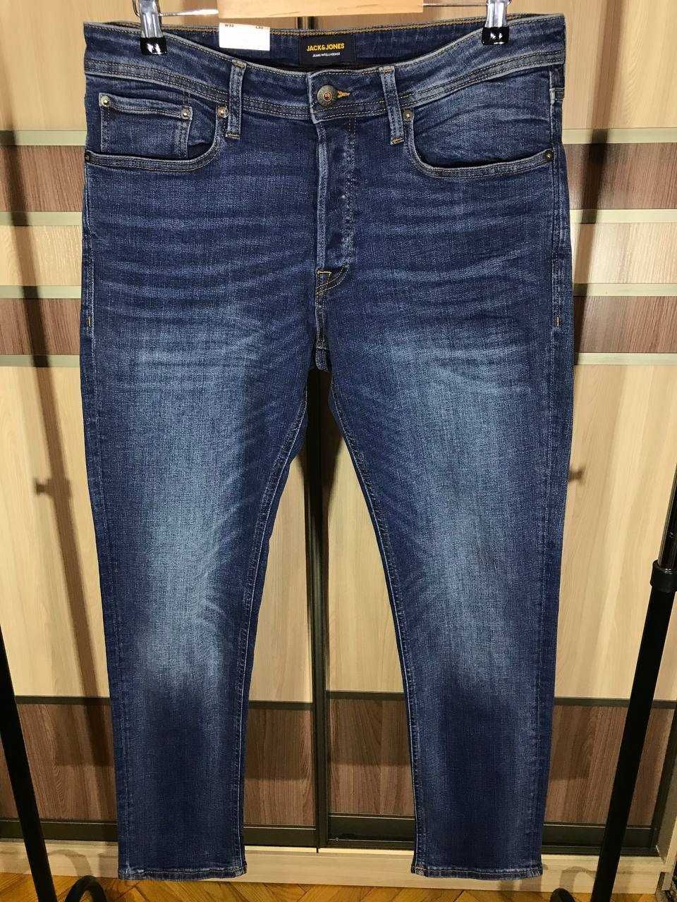 Мужские джинсы штаны Jack&Jones Slim/Straight Size 32/32 оригинал