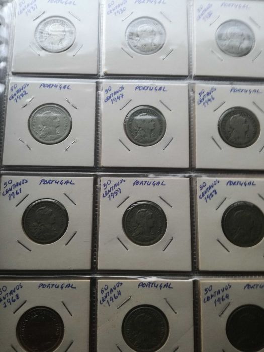 Vendo moedas portuguesas de 50 centavos.