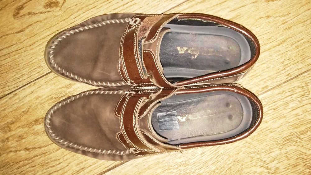 Мокасины Мида мальчику нат.нубук кожа на узкую ногу 37 р.24,5-25 см