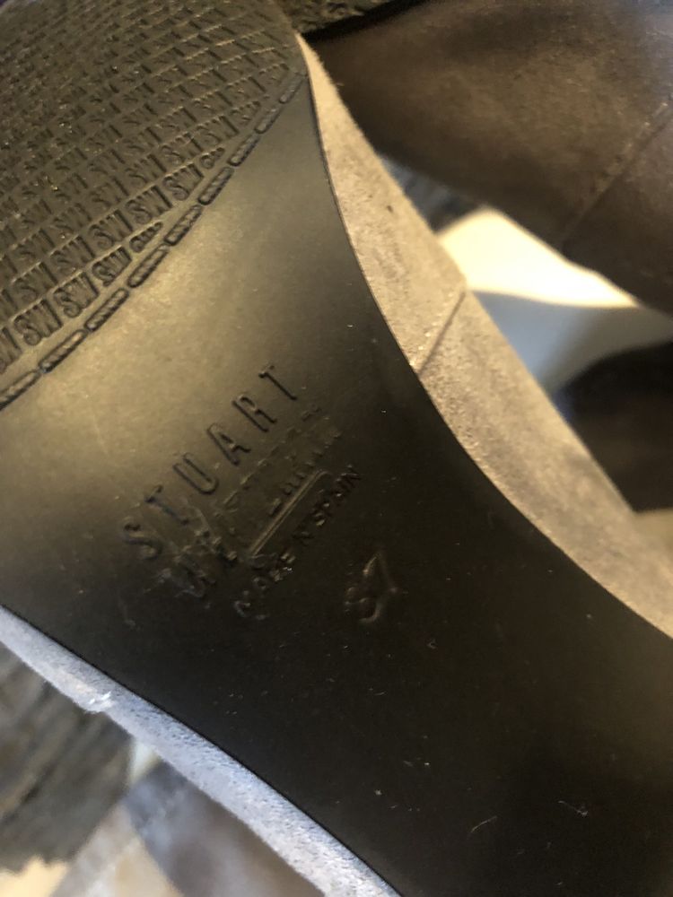 Stuart Weitzman szare długie kozaki rozmiar 37