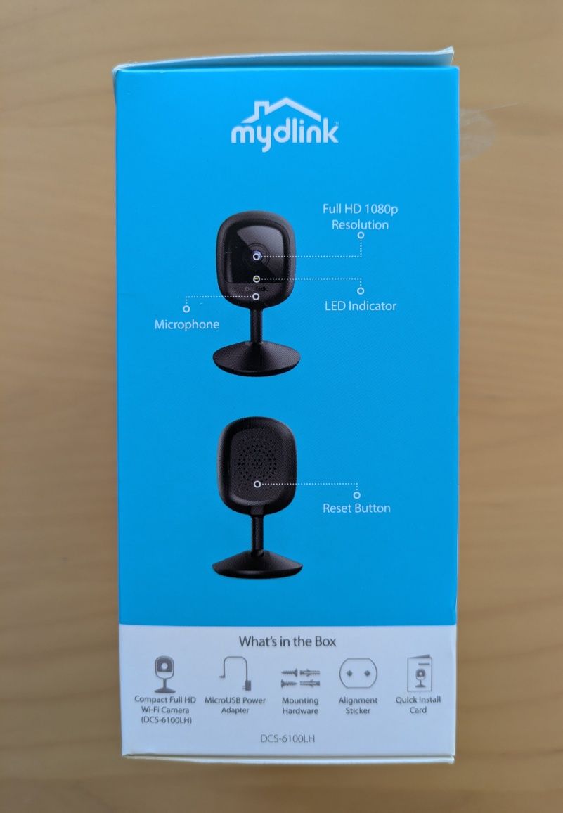 Câmara de vigilância fixa WiFi, cor escura - NA CAIXA COM MANUAIS