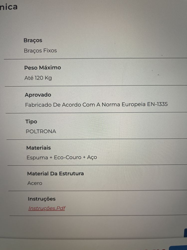 Cadeira escritorio