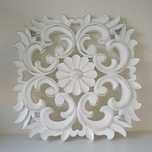 Na ścianę / półkę - ażurowy panel dekoracyjny - rozeta 40×40 cm