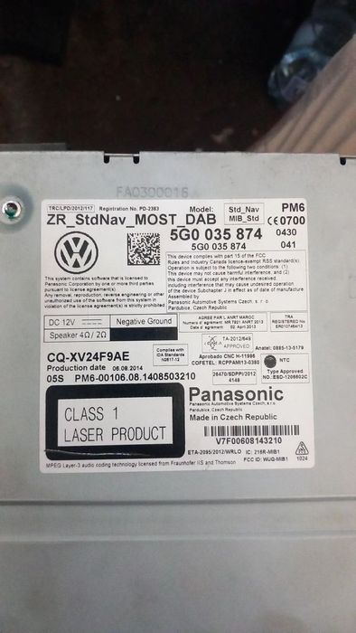 Radio Navi czytnik 5G0 035 874