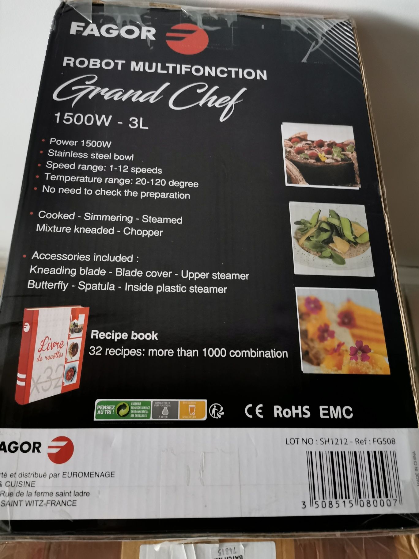 Fagor Grand Chef FG508 -  кухонний комбайн 1500W, 3l