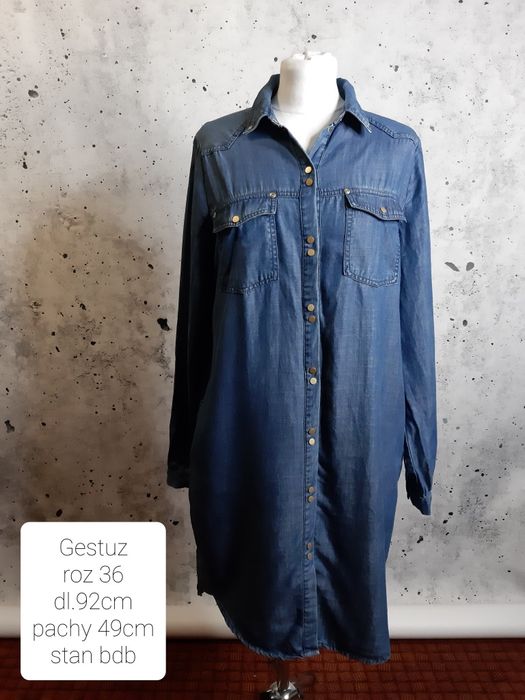 Długa koszula jeans roz  S