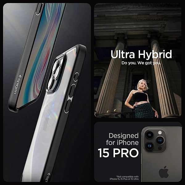 Spigen Ultra Hybrid Iphone 15 Pro Frost Black