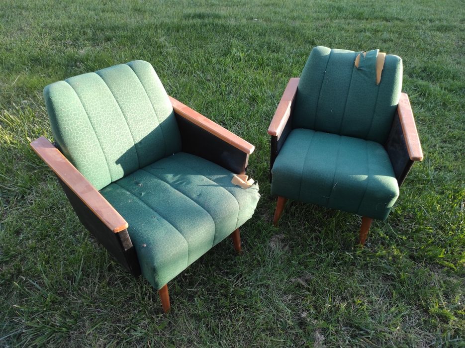 Fotele fotel PRL retro vintage do renowacji