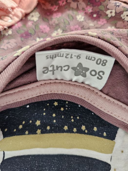 Paka koszulek dla dziewczynki rozmiar 80